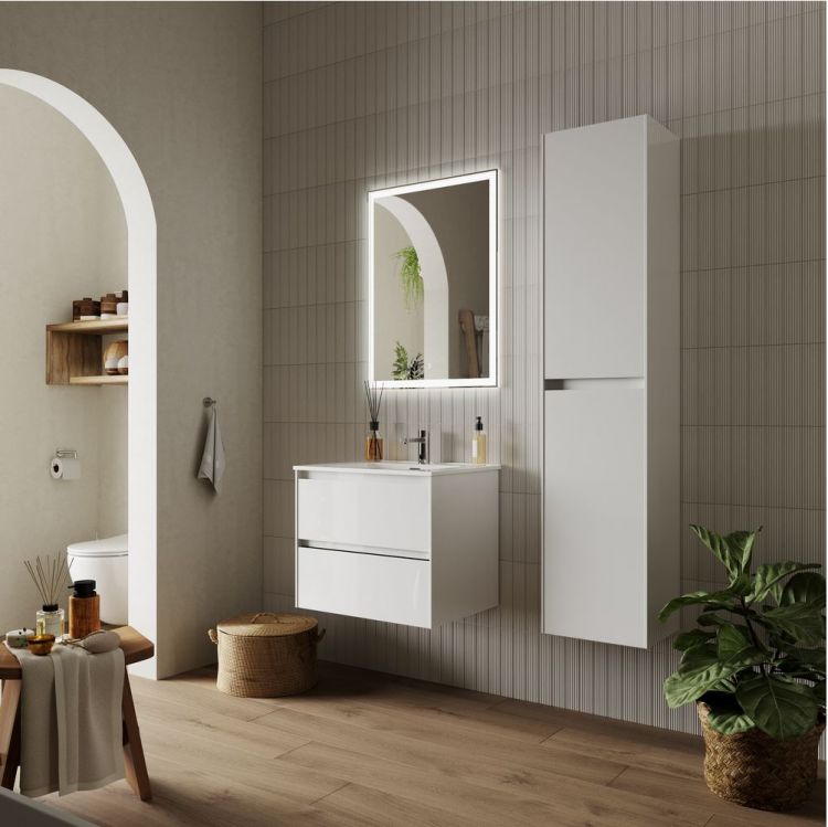 Тумба подвесная SANCOS под раковину Cento,белый глянец 590х450х500, CN60W Тумба подвесная SANCOS под раковину Cento,белый глянец 590х450х500, CN60W