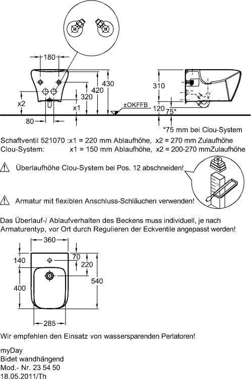Биде подвесное Keramag myDay, 235450000