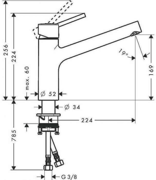 Смеситель для кухни Hansgrohe Talis M52 32857000 Хром