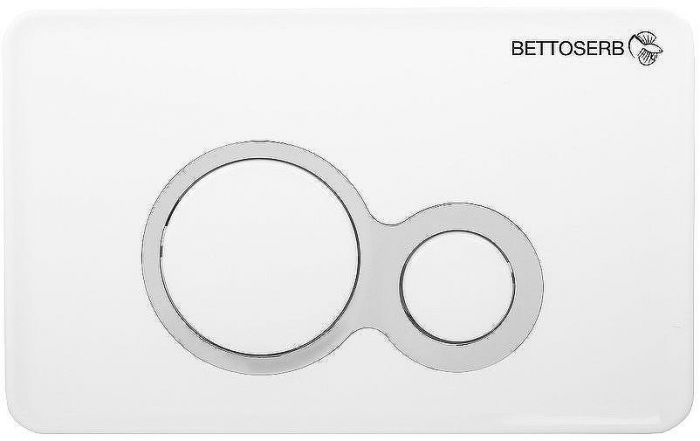 Инсталляция Bettoserb Sava Fix Slim SET40006458 для унитаза с клавишей смыва Белый глянец Хром матовый