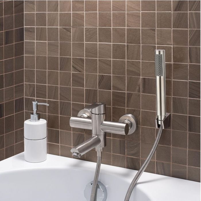 Смеситель для ванны Ростовская Мануфактура Сантехники SUS124-009E Нержавеющая сталь