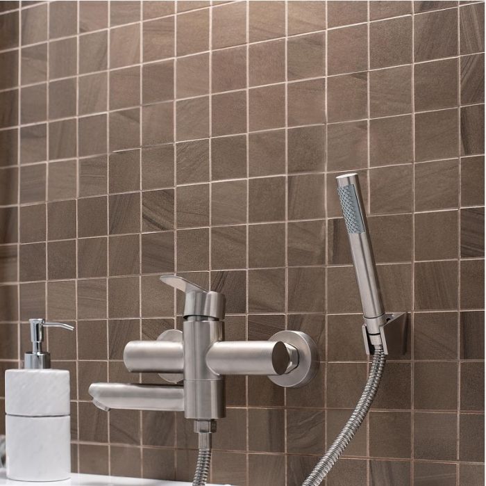 Смеситель для ванны Ростовская Мануфактура Сантехники SUS124-009E Нержавеющая сталь