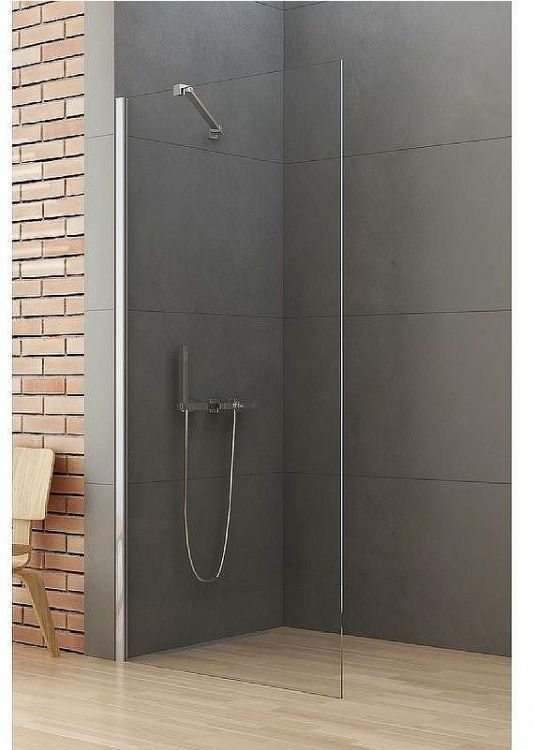 Душевая перегородка New Trendy New Soleo Chrome 120 K-0743 профиль Хром стекло прозрачное