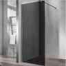 Душевая перегородка Vincea Walk-In 110 VSW-1H110CGGM профиль Вороненая сталь стекло тонированное