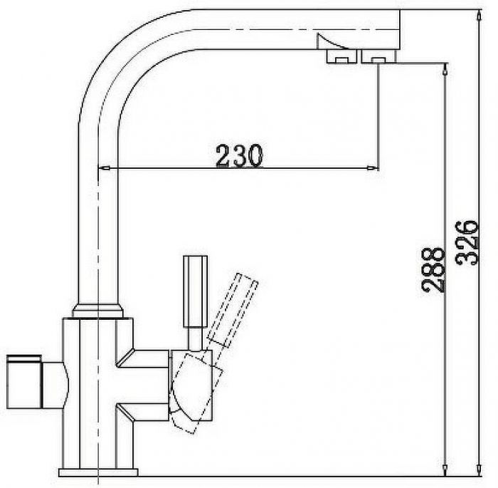 Смеситель для кухни Kaiser Decor 40144-16 Песочный мрамор
