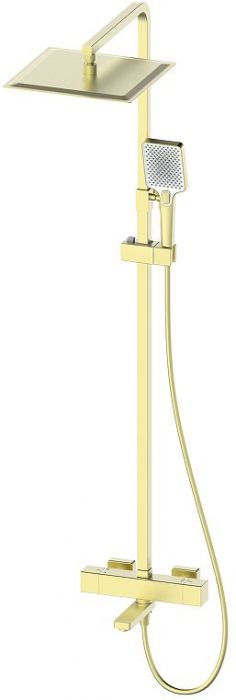 Душевая система Oliveeka D OL-739901-BG с термостатом цвет Золото матовое