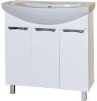 Тумба с раковиной Misty Лаванда 80 УТ000000749 Белая