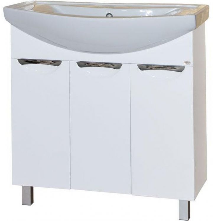 Тумба с раковиной Misty Лаванда 80 УТ000000749 Белая
