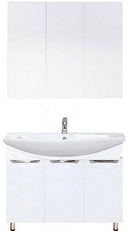 Тумба с раковиной Misty Лаванда 80 УТ000000749 Белая