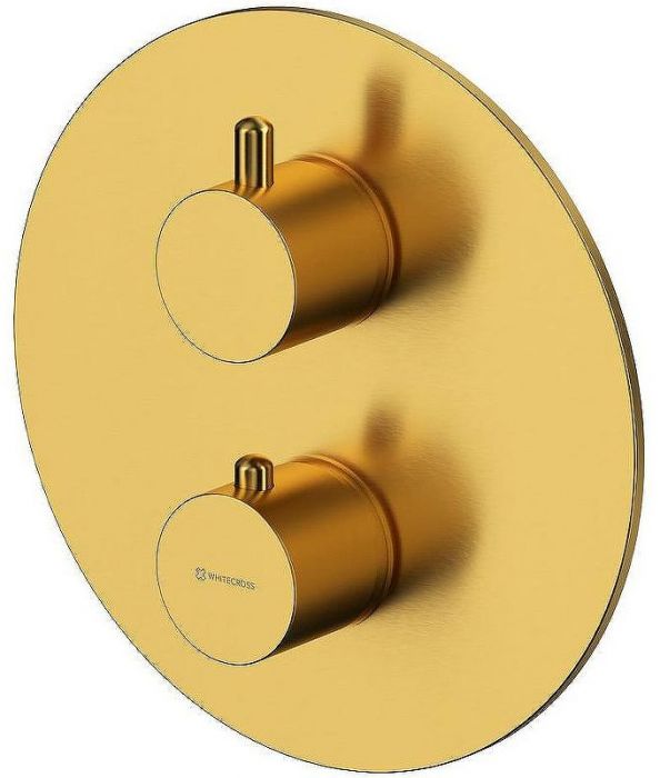 Смеситель для ванны Whitecross Y brushed gold YSET10GLB с термостатом Брашированное золото
