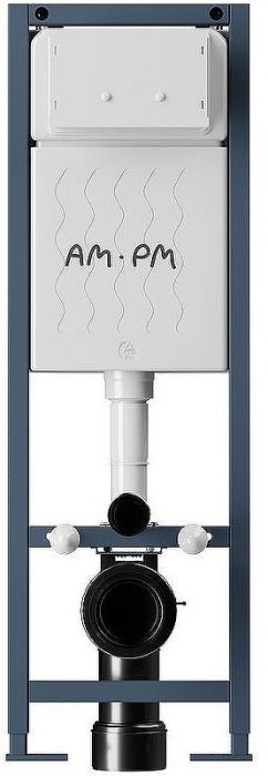 Комплект унитаза с инсталляцией AM.PM Jupiter IS110101.DX77C1700 с сиденьем Микролифт и Белой глянцевой клавишей смыва