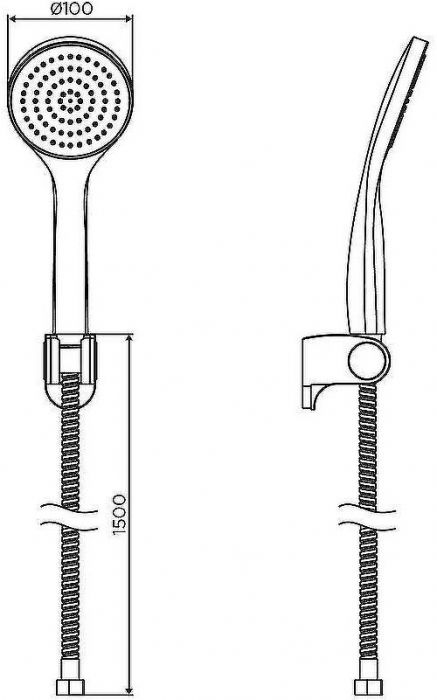 Ручной душ Dorff Comfort D0208000BL Черный