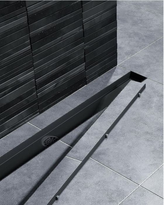 Душевой лоток Timo Drain System 80 DS230208/03 с Черной матовой решеткой / под плитку