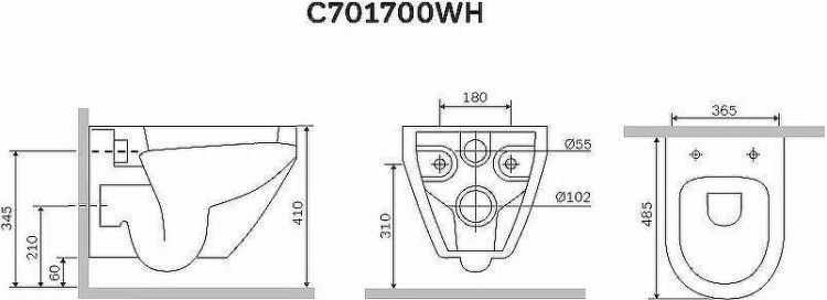 Комплект унитаза AM.PM Spirit FlashClean C701700WH+C707857WH с инсталляцией Grohe Rapid SL 38721001 с сиденьем Микролифт и клавишей смыва Хром Комплект унитаза AM.PM Spirit FlashClean C701700WH+C707857WH с инсталляцией Grohe Rapid SL 38721001 с сиденьем Микролифт и клавишей смыва Хром