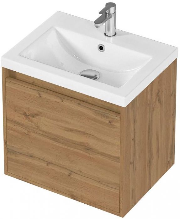 Тумба под раковину 1MarKa Миябе 60П Ц0000038243 подвесная цвет Дуб вотан