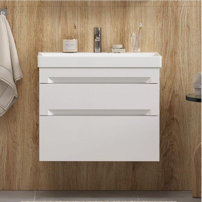 Тумба под раковину Equil Corner 70 tpCRNR70.2Y-06 подвесная цвет Белый