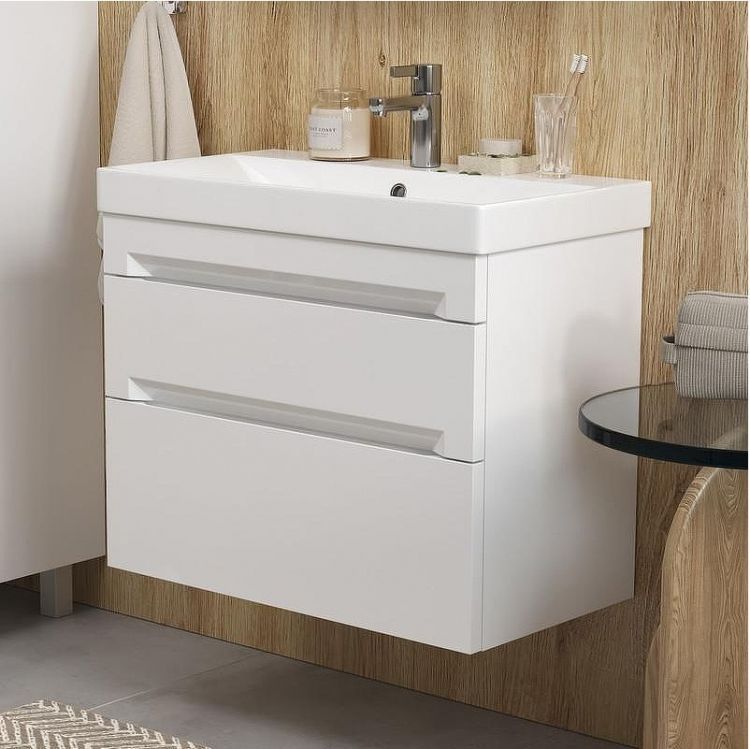 Тумба под раковину Equil Corner 70 tpCRNR70.2Y-06 подвесная цвет Белый