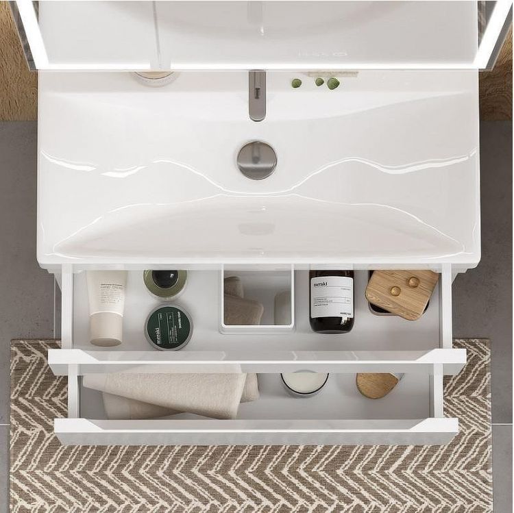 Тумба под раковину Equil Corner 70 tpCRNR70.2Y-06 подвесная цвет Белый