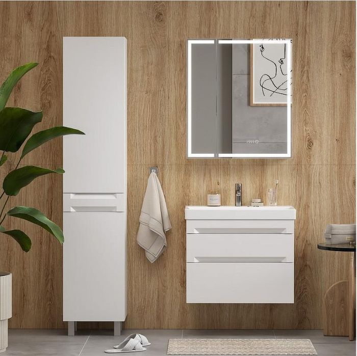 Тумба под раковину Equil Corner 70 tpCRNR70.2Y-06 подвесная цвет Белый