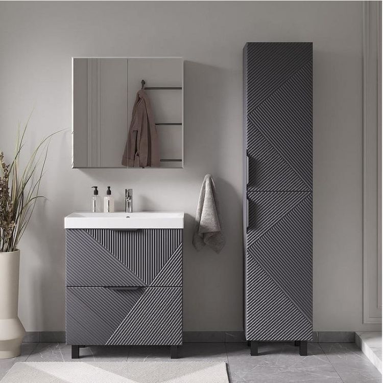 Шкаф пенал Volna Geometry 40 pnGEOMETRY40-07 цвет Графит