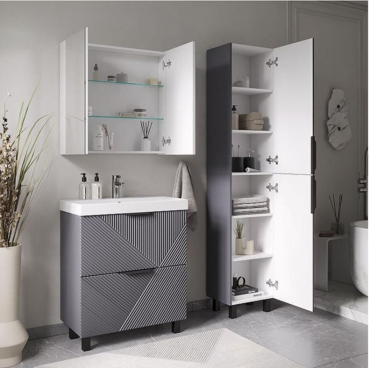 Шкаф пенал Volna Geometry 40 pnGEOMETRY40-07 цвет Графит