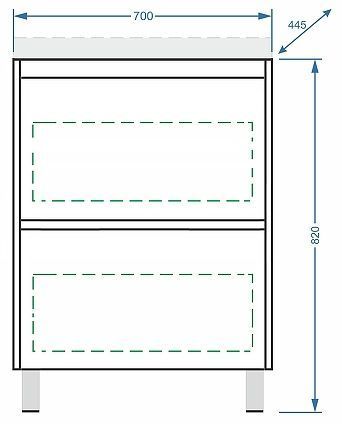 Тумба под раковину Stella Polar Борнео 70 SP-00001386 цвет Графит матовый