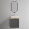 Комплект мебели для ванной STWORKI Берген 60 подвесной цвет Серый матовый