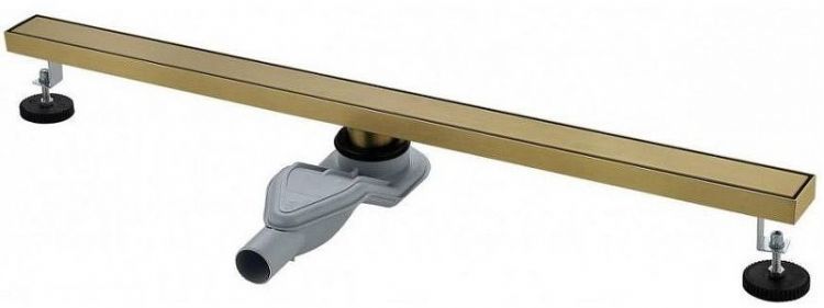 Душевой лоток Grocenberg 90 T900MG с решеткой Золото матовое / под плитку