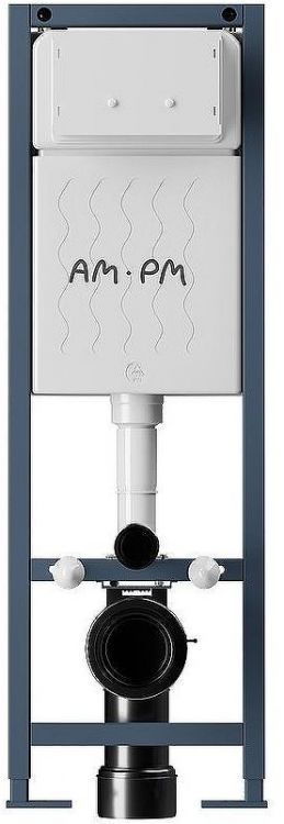 Комплект унитаза с инсталляцией AM.PM Willow IS110151.DX15C1700 с сиденьем Микролифт и клавишей смыва Хром глянцевый