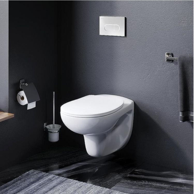 Комплект унитаза с инсталляцией AM.PM Willow IS110151.DX15C1700 с сиденьем Микролифт и клавишей смыва Хром глянцевый