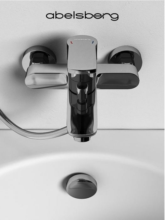 Смеситель для ванны Abelsberg Lineara UNF25747CH цвет Глянцевый хром