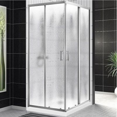 Душевой уголок BelBagno Uno 100х100 UNO-195-A-2-100-CH-CR профиль Хром стекло шиншилла