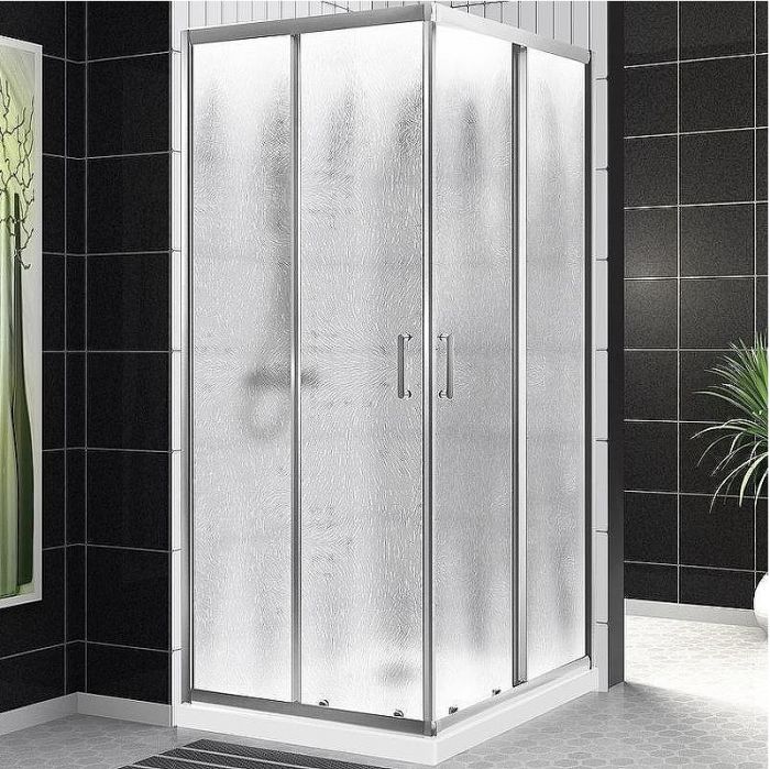 Душевой уголок BelBagno Uno 100х100 UNO-195-A-2-100-CH-CR профиль Хром стекло шиншилла