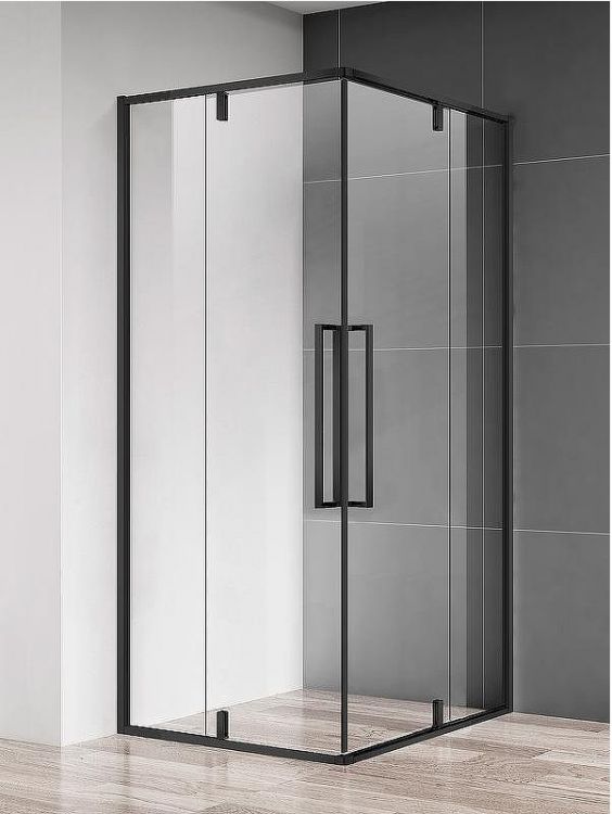 Душевой уголок AQUAme 80x80 AQM7102-2-8 профиль Черный матовый стекло прозрачное Душевой уголок AQUAme 80x80 AQM7102-2-8 профиль Черный матовый стекло прозрачное