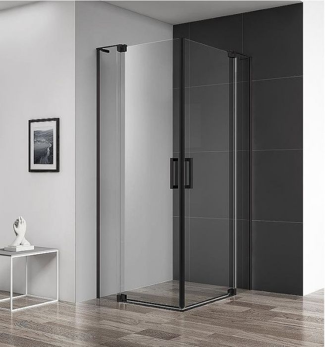 Душевой уголок Cezares Slider 110х100 SLIDER-AH-2-90/100-100/110-C-NERO профиль Черный матовый стекло прозрачное