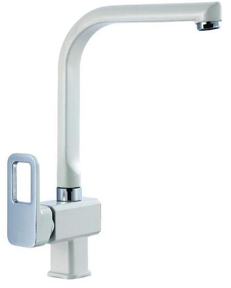 Смеситель для кухни D-Lin D155366-C цвет  Белый  Хром