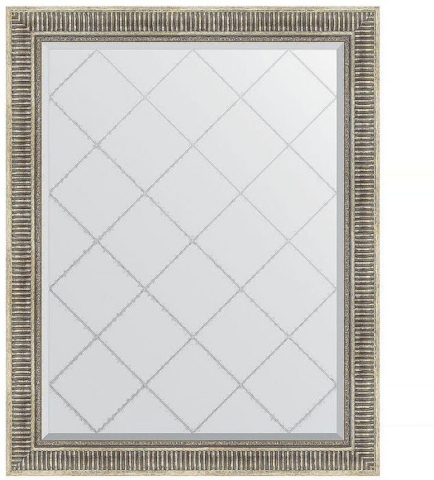 Зеркало Evoform Exclusive-G 122х97 BY 4368 с гравировкой в багетной раме - Серебряный акведук 93