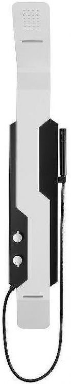 Душевая панель Black&White Gravity GR028 028000 с гидромассажем Белая матовая Черная матовая