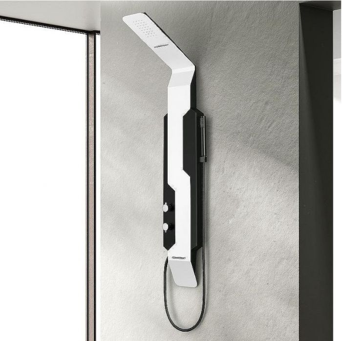 Душевая панель Black&White Gravity GR028 028000 с гидромассажем Белая матовая Черная матовая