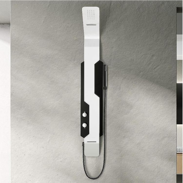 Душевая панель Black&White Gravity GR028 028000 с гидромассажем Белая матовая Черная матовая