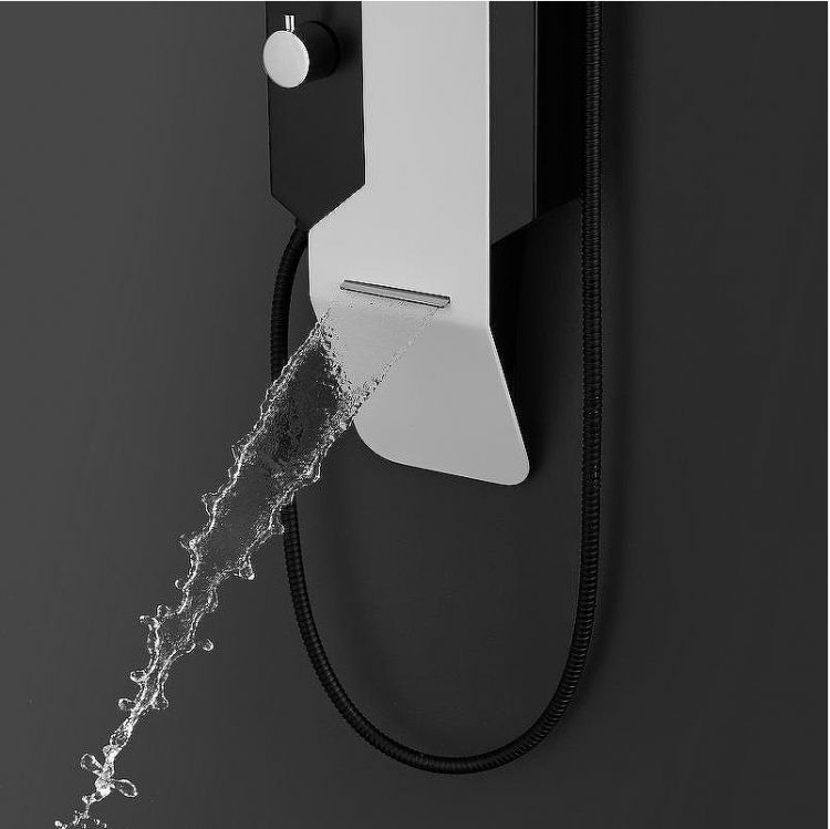 Душевая панель Black&White Gravity GR028 028000 с гидромассажем Белая матовая Черная матовая