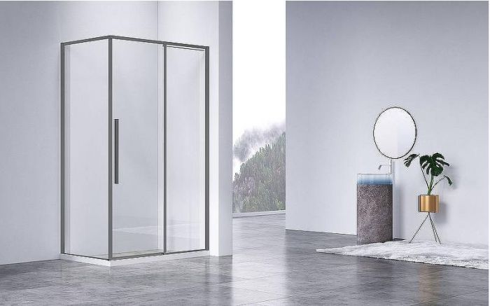 Душевой уголок Vincea Slim-N 130x90 VSR-4SN9013CLGM профиль Вороненая сталь стекло прозрачное