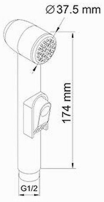 Гигиенический душ со смесителем WasserKRAFT Kammel A111857 Хром