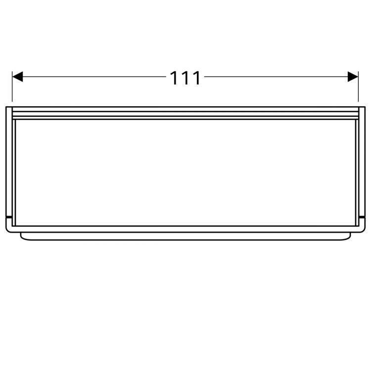 Тумба под двойную раковину Geberit myDay, 116x41, какао с молоком [824131000]
