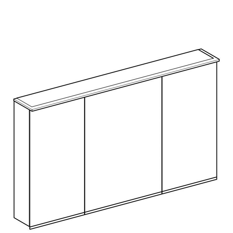 Зеркальный шкафчик Geberit Option Plus с подсветкой 120х70х15 [500.592.00.1]