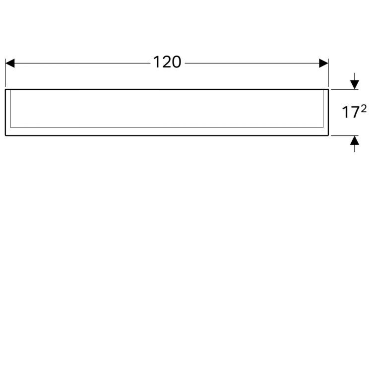 Зеркальный шкафчик Geberit Option Plus с подсветкой 120х70х15 [500.592.00.1]
