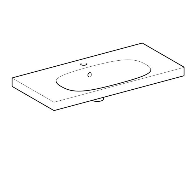 Раковина Geberit Acanto, 500.633.01.2