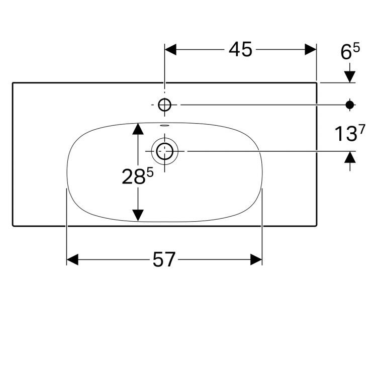Раковина Geberit Acanto, 500.633.01.2