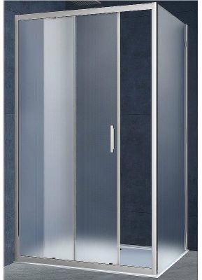 Душевой уголок Vincea Alpha 140x80 VSR-3AL8014MT профиль Хром стекло текстурное