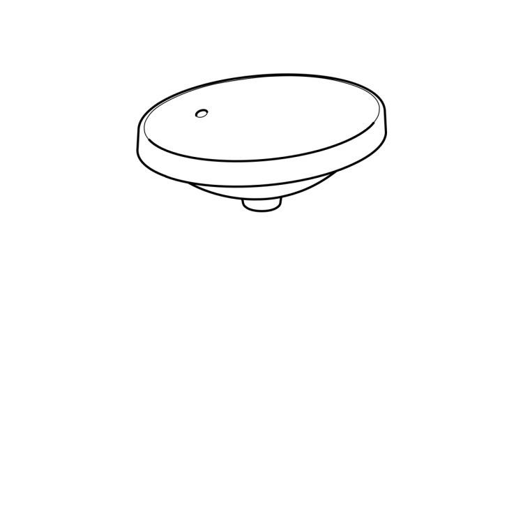 Раковина Geberit VariForm овальной формы, 50х40 см, без отв. под смеситель, с отв. перелива [500.708.01.2]